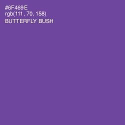 #6F469E - Butterfly Bush Color Image