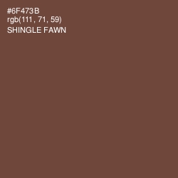 #6F473B - Shingle Fawn Color Image