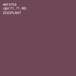 #6F4756 - Eggplant Color Image