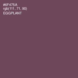 #6F475A - Eggplant Color Image