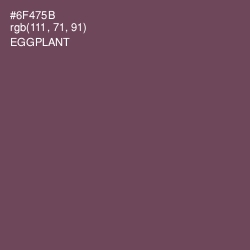 #6F475B - Eggplant Color Image