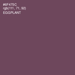 #6F475C - Eggplant Color Image