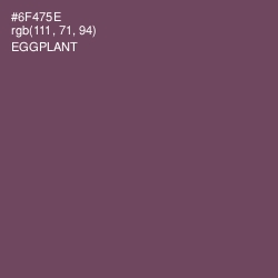 #6F475E - Eggplant Color Image