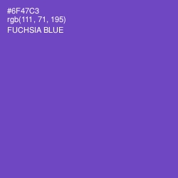 #6F47C3 - Fuchsia Blue Color Image