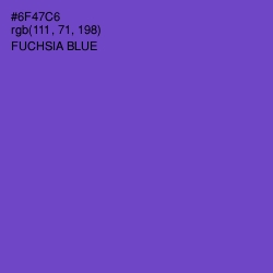 #6F47C6 - Fuchsia Blue Color Image