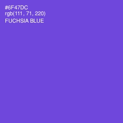 #6F47DC - Fuchsia Blue Color Image