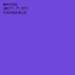 #6F47DD - Fuchsia Blue Color Image