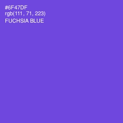 #6F47DF - Fuchsia Blue Color Image