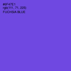 #6F47E1 - Fuchsia Blue Color Image