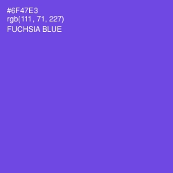 #6F47E3 - Fuchsia Blue Color Image