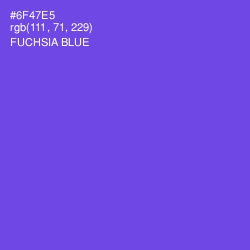 #6F47E5 - Fuchsia Blue Color Image