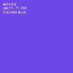 #6F47E8 - Fuchsia Blue Color Image