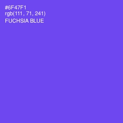 #6F47F1 - Fuchsia Blue Color Image