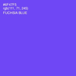 #6F47F5 - Fuchsia Blue Color Image