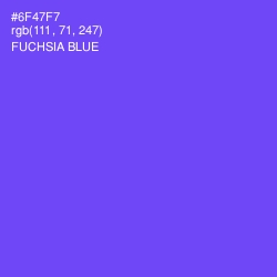 #6F47F7 - Fuchsia Blue Color Image