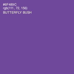 #6F489C - Butterfly Bush Color Image