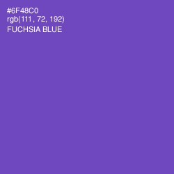 #6F48C0 - Fuchsia Blue Color Image