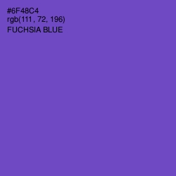 #6F48C4 - Fuchsia Blue Color Image