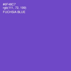 #6F48C7 - Fuchsia Blue Color Image