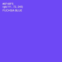 #6F48F5 - Fuchsia Blue Color Image