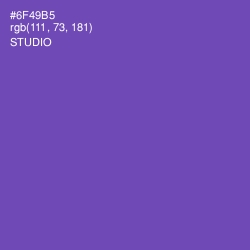 #6F49B5 - Studio Color Image
