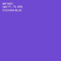 #6F49D1 - Fuchsia Blue Color Image