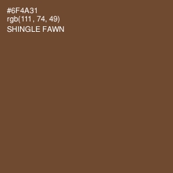 #6F4A31 - Shingle Fawn Color Image