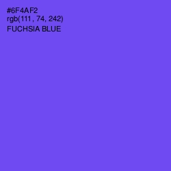 #6F4AF2 - Fuchsia Blue Color Image