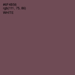 #6F4B56 - Eggplant Color Image