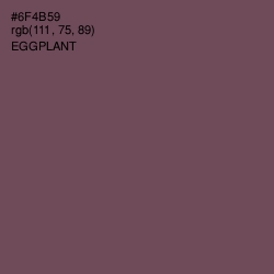 #6F4B59 - Eggplant Color Image