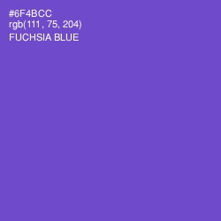 #6F4BCC - Fuchsia Blue Color Image