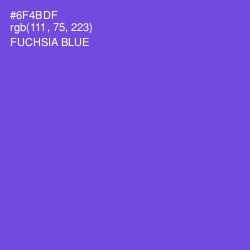 #6F4BDF - Fuchsia Blue Color Image