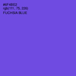 #6F4BE2 - Fuchsia Blue Color Image