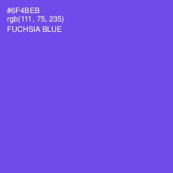 #6F4BEB - Fuchsia Blue Color Image