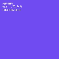 #6F4BF1 - Fuchsia Blue Color Image