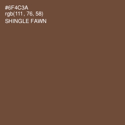 #6F4C3A - Shingle Fawn Color Image