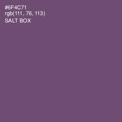 #6F4C71 - Salt Box Color Image