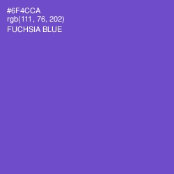 #6F4CCA - Fuchsia Blue Color Image