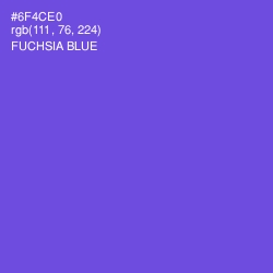 #6F4CE0 - Fuchsia Blue Color Image