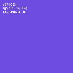 #6F4CE1 - Fuchsia Blue Color Image