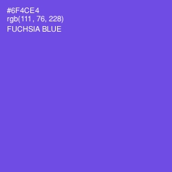 #6F4CE4 - Fuchsia Blue Color Image