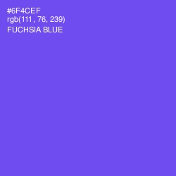 #6F4CEF - Fuchsia Blue Color Image