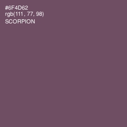 #6F4D62 - Scorpion Color Image