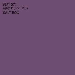 #6F4D71 - Salt Box Color Image