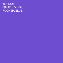 #6F4DD1 - Fuchsia Blue Color Image