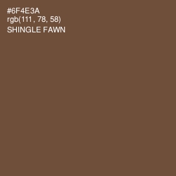 #6F4E3A - Shingle Fawn Color Image