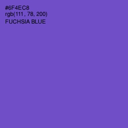 #6F4EC8 - Fuchsia Blue Color Image