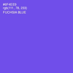 #6F4EE9 - Fuchsia Blue Color Image