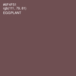 #6F4F51 - Eggplant Color Image