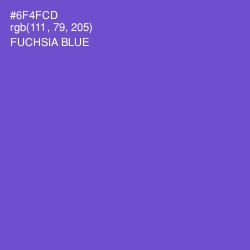#6F4FCD - Fuchsia Blue Color Image